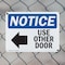 Signmission Use Other Door (Left Arrow), 10 in W x Rectangle, Plastic OS-2PACK-NS-P-710-L-18803 - alternate 6